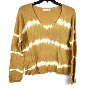 American Rose Women’s V Neck Long Sleeve Knit Sweater Size M